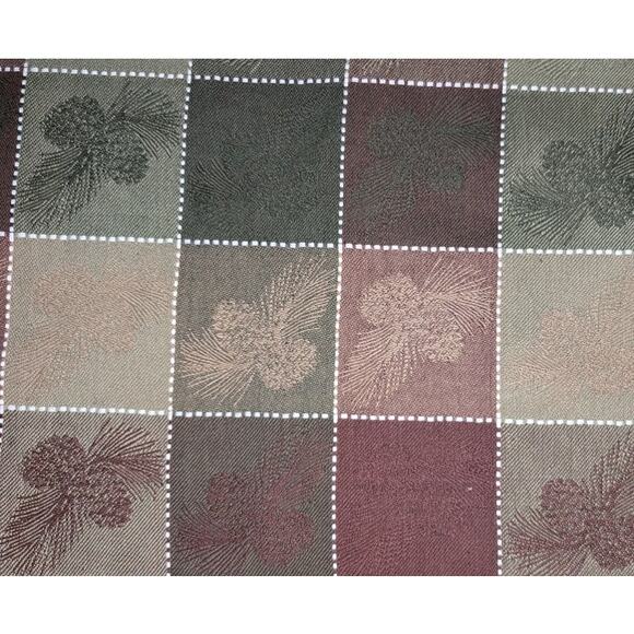 Handmade Fall Autumn Thanksgiving Table Runner Long Green Brown 72 X 13 inches - Picture 4 of 4